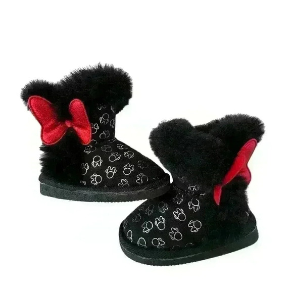 DISNEY MINI MOUSE FAUX FUR BOOTIE SIZE 6T NWOT - Picture 7 of 9